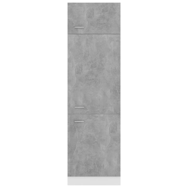 Brayden Studio Concrete Grey Refrigerator 60X57x207 Cm